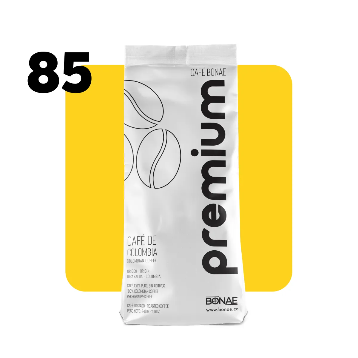 Café Premium Bonae - Lote 02 - Puntaje 85 - Origen Colombia